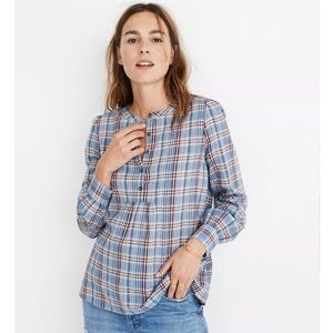 Madewell Leysfield Popover Shirt in Plaid
